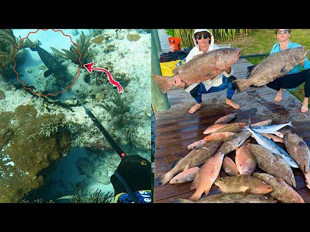 Spearfishing HUGE Snapper and Grouper in the BAHAMAS - Episode. 41