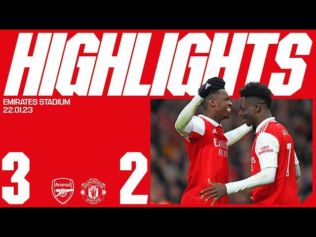 HIGHLIGHTS | Arsenal vs Manchester United (3-2) | Nketiah (2), Saka