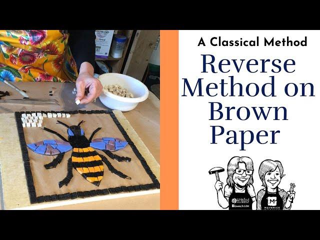 Mosaic Classical Technique  Reverse Method on Brown Paper Tutorial