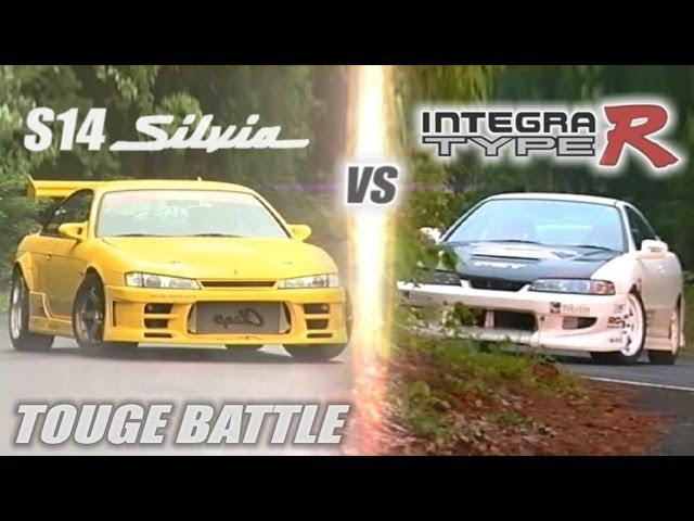 [ENG CC] "Circuit Club" Integra R vs. "Champ" S14 Silvia Touge Battle HV57