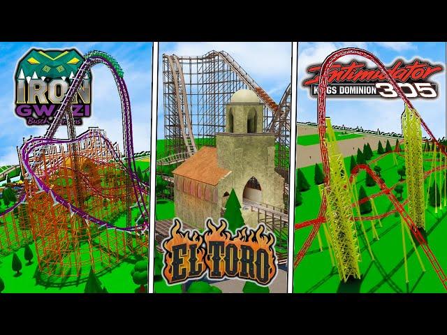 I Built REAL LIFE Coasters In Theme Park Tycoon 2! 