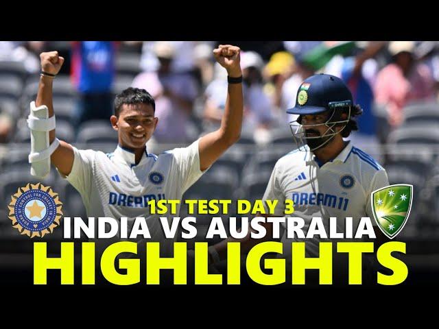 India vs Australia Highlights 1st Test 2024 Day 3 | IND VS AUS