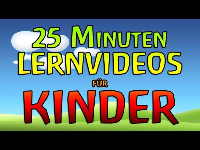 25 Minuten Lernvideos für Kinder deutsch - ABC-Lied, Farben, Zahlen, Formen, Wochentage