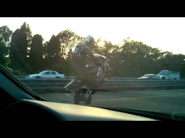 Guys Freak Out Over Street Bike Wheelie