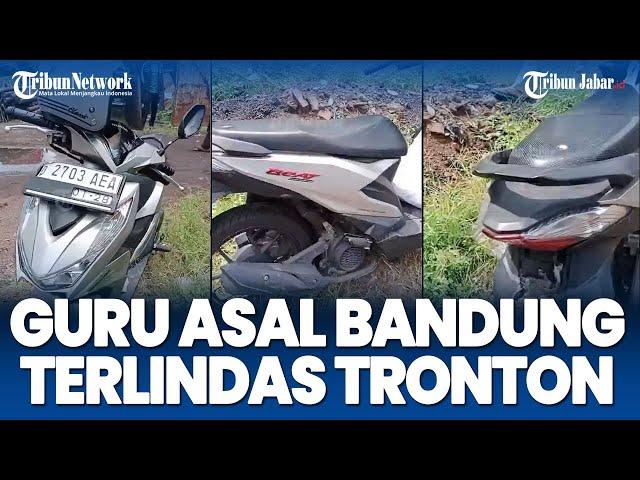 Penampakan Motor yang Ditumpangi Guru Asal Bandung Terlindas Tronton di Jatinangor