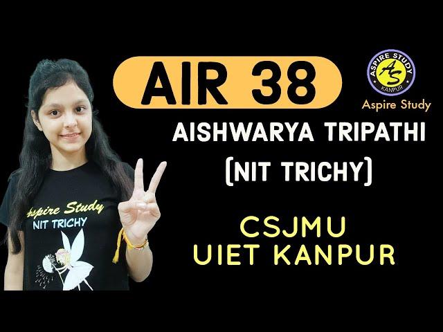 Aishwarya Tripathi [ AIR 38 ] UIET CSJMU Kanpur NIMCET Topper's Talk - MCA Coaching Aspire Study