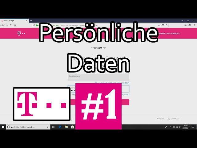 Telekom Kunden- und Telefoniecenter Folge 1 - Die persönlichen Daten im Kundencenter