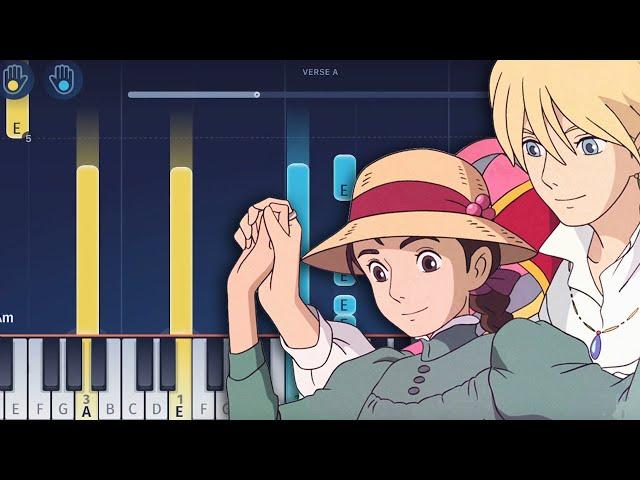 Howl's Moving Castle Theme - EASY Piano Tutorial