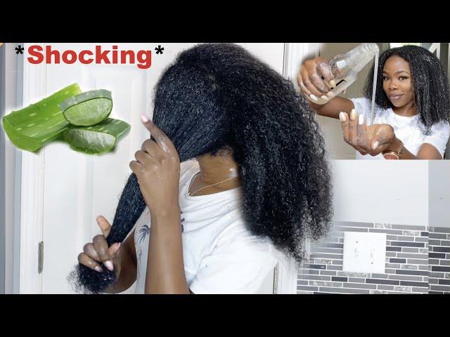 I left ALOE VERA in my hair for 24 hours and this happened *SHOCKING * Aloe vera for hair growth