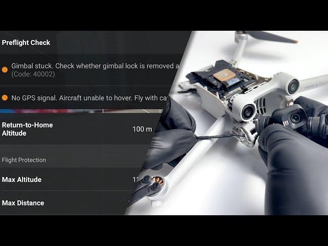 Fix DJI Mini 3 Pro GIMBAL STUCK Error 40002 Change Motor