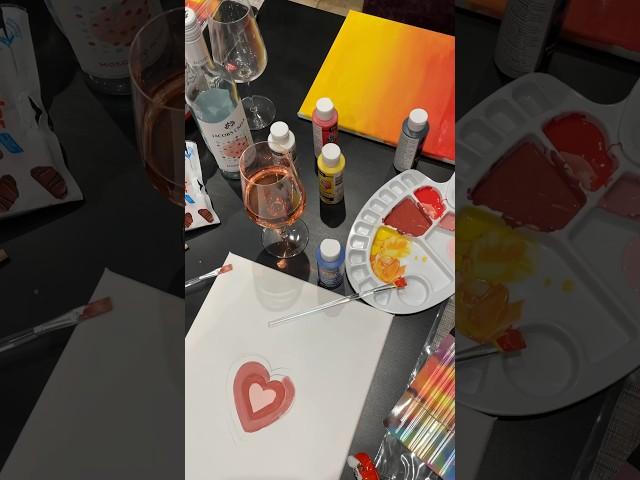 Sip & paint date night ️  #datenight #datenightathome #diycrafts #sipandpaint #paintandsip