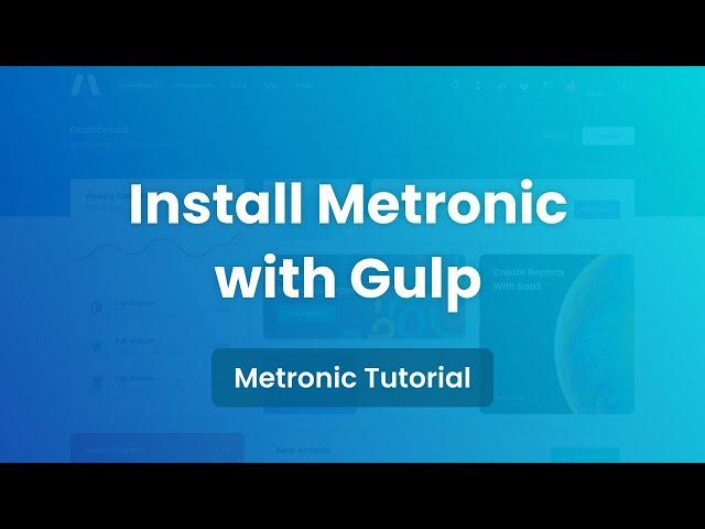 Install Metronic with Gulp - Metronic 8 Admin Template