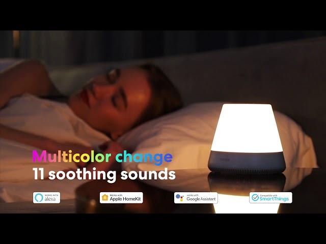 Meross Smart Night Light White Noise Machine for Baby Kids Adults, Works with HomeKit, Alexa, Google