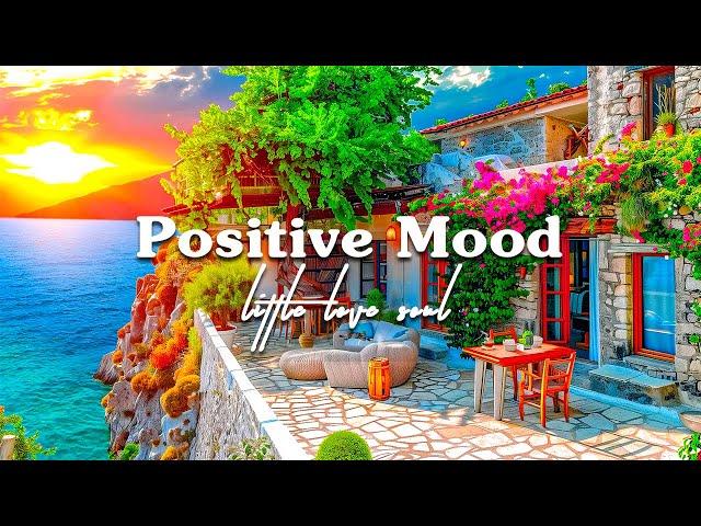 Positive Mood with Seaside Morning Cafe Space | Relaxing Bossa Nova Music to Relax & Chill Out