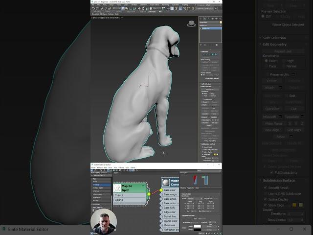 Как размножить пятна на объекте в 3D Max #3dsmax #3dmodeling #3dtutorial #3dmax #обучение #3д #3d