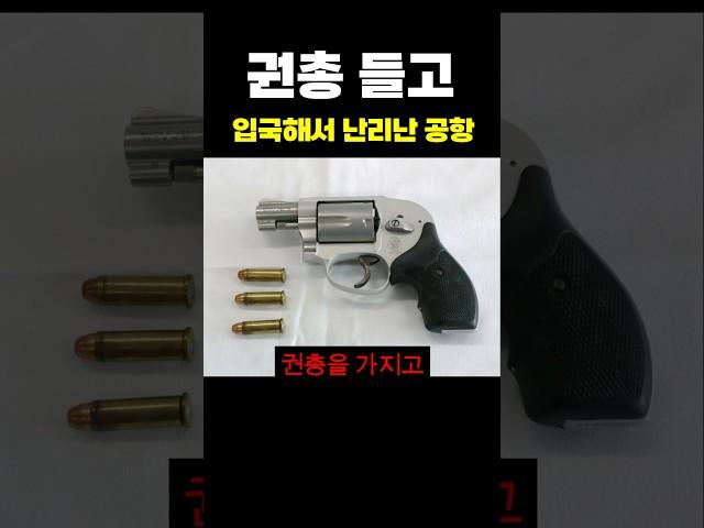 권총 들고 입국해서 난리난 공항