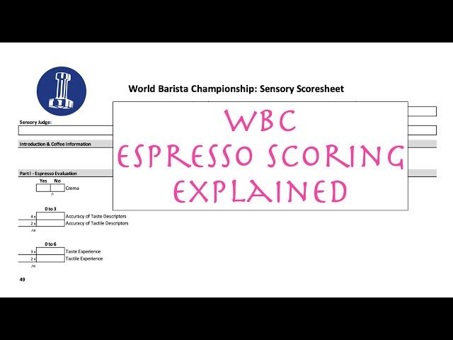 2 - World Barista Championship - Espresso Evaluation