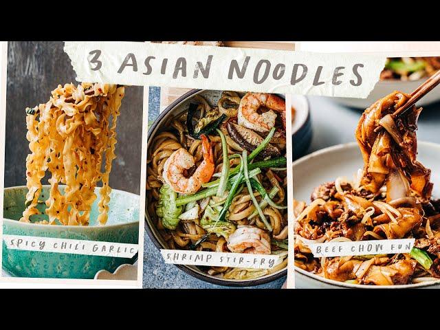 3 Asian NOODLES That Are EASY and Slurpy!