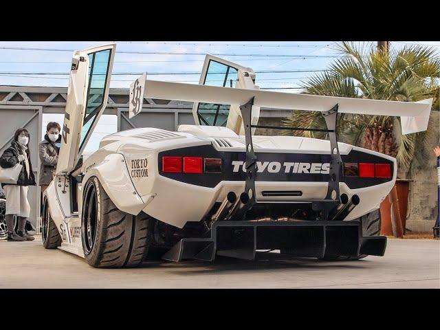 【4K】Countach new body kit by LibertyWalk!! Miami base & democars