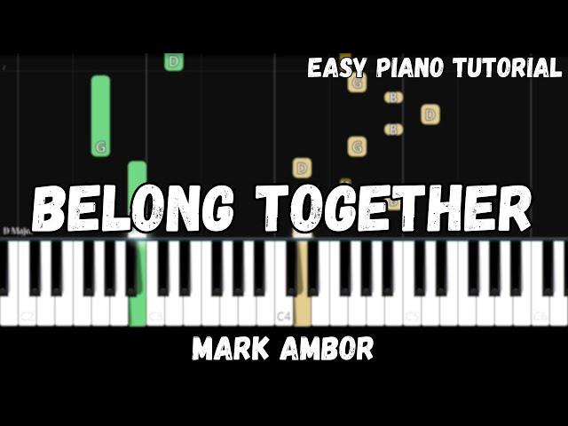 Mark Ambor - Belong Together (Easy Piano Tutorial)