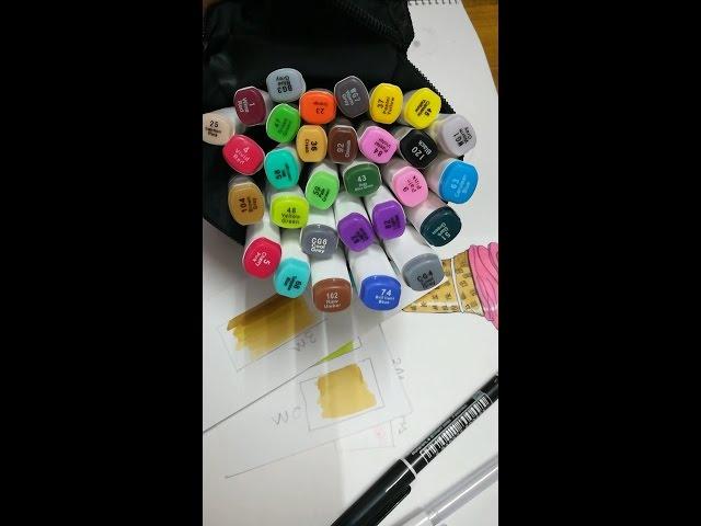 Review of Touchnew (TOUCHFIVE ) markers from Aliexpress/Ebay (COPIC ALTERNATIVES)