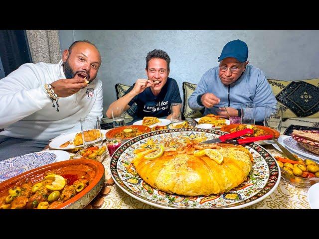 Moroccan Food Tour in Essaouira!!  Oysters + Giant Bastilla in Morocco!