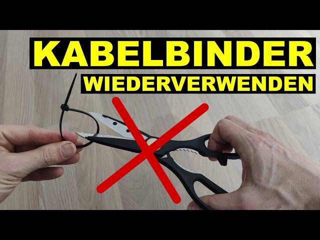 Kabelbinder öffnen ohne Schere (3 einfache Methoden)