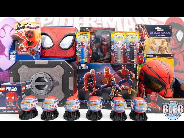 Spider-man toy collection unboxing | Mashems | Nanotech Web shooter | Nerf | review ASMR no talking