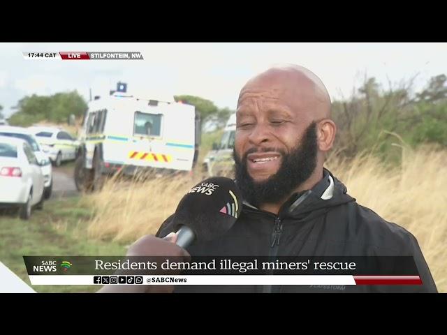 Stilfontein residents demand illegal miners' rescue