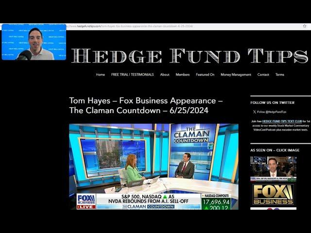 Hedge Fund Tips with Tom Hayes - VideoCast - Episode 245 - June 27, 2024