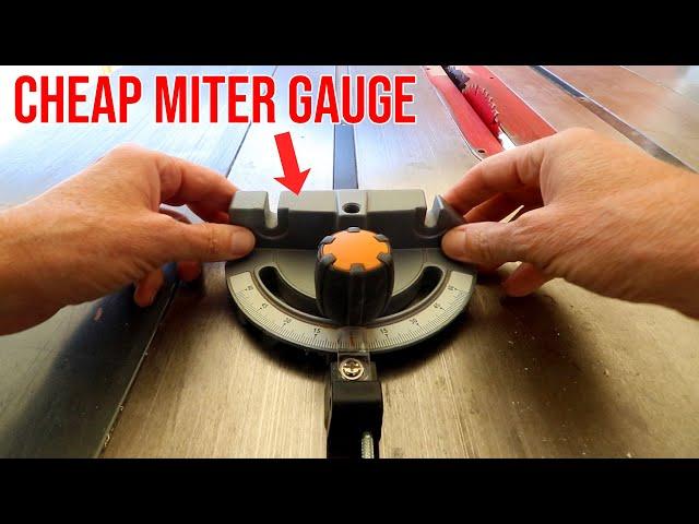 Get the most out of that horrid miter gauge that came with your tablesaw