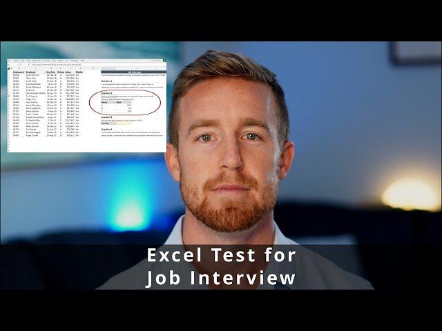 Excel Job Test for Interview 2023