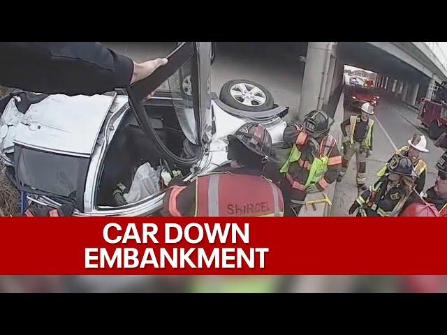 Greenfield crash, car down embankment: video | FOX6 News Milwaukee