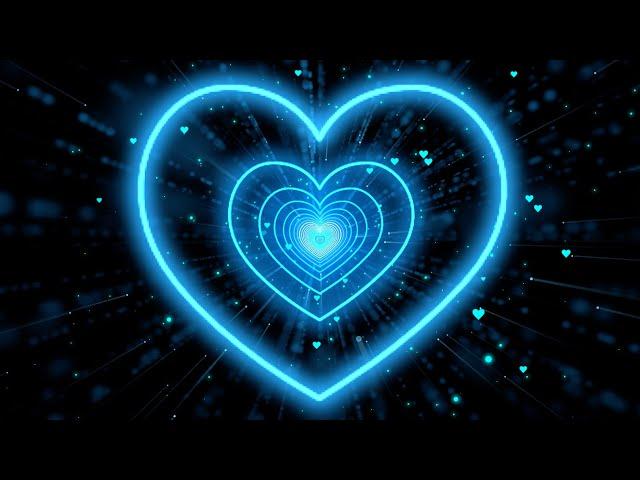 Love HeartBlue Heart Background |Heart Tunnel Background | Animated Background [3Hours]