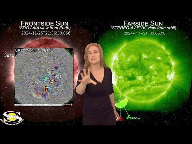 Multiple Solar Storms Come and an Historic Far Side Blast | Space Weather News 28 November 2024