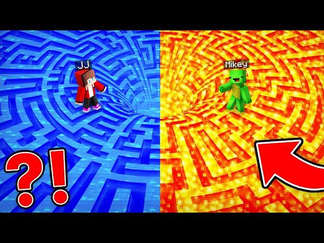 JJ and Mikey Found ROUND LAVA/WATER MAIZE in Minecraft Maizen!