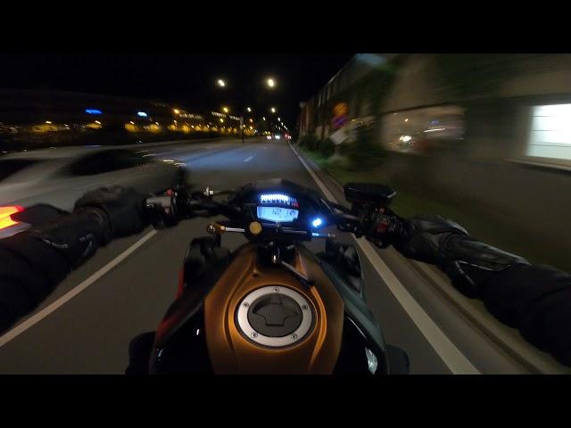 Sweden at night | Kawasaki z1000 Akrapovic + Full Speed [4K]