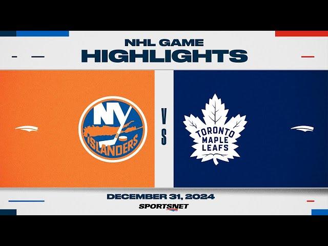 NHL Highlights | Maple Leafs vs. Islanders - December 31, 2024