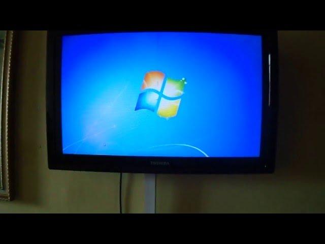 Pc All In One Dual Core 320gb Conectado a TV pantalla plana entrada HDMI