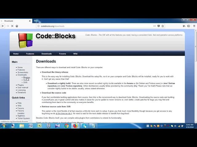 Download codeblocks 17.12  for windows, linux and mac os. 2018