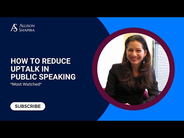 How to Reduce Uptalk in Public Speaking