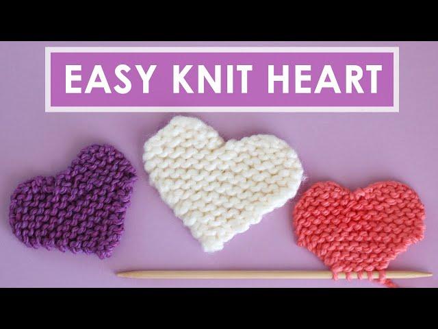 Easy Heart Knitting Pattern  Original by Studio Knit