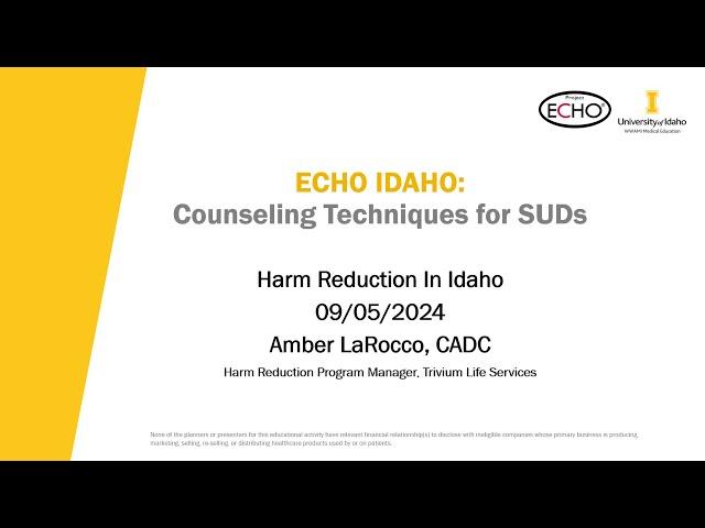 Harm Reduction in Idaho - 09/05/2024