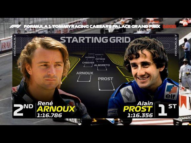 The 1982 Caesars Palace Grand Prix Grid With Modern Graphics