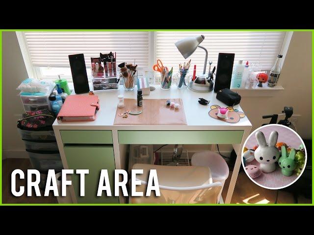 Craft Area Tour! 2016 || CoolRiceBunnies Polymer Clay