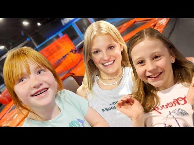 Adley & Jenny's FiRST ViDSUMMiT!! new friends Payton and Nastya! family travel day & ninja jump park