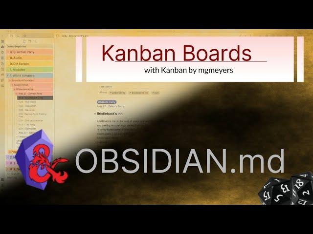 Obsidian - Custom DM Screens with Kanban