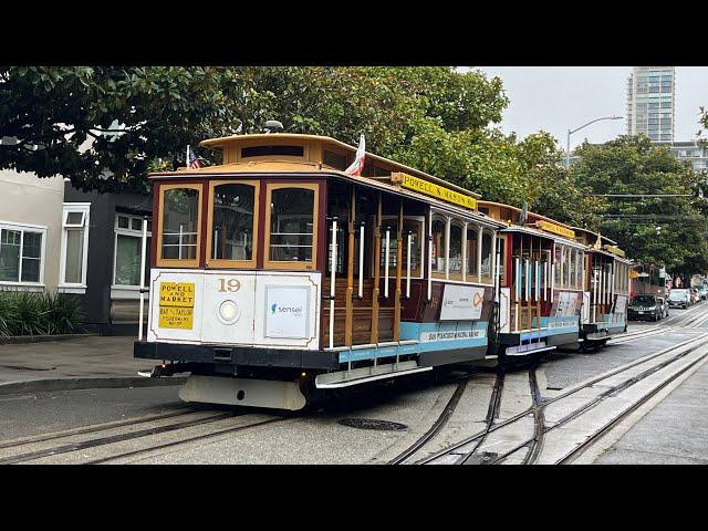 ⁴ᴷ⁶⁰ (FULL ROUTE) SF MUNI Cable Car: PM Powell/Mason Line - to Downtown