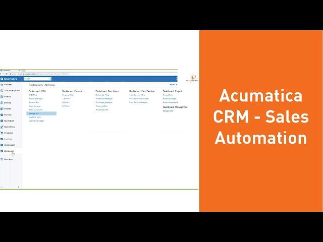 Acumatica CRM - Sales Automation