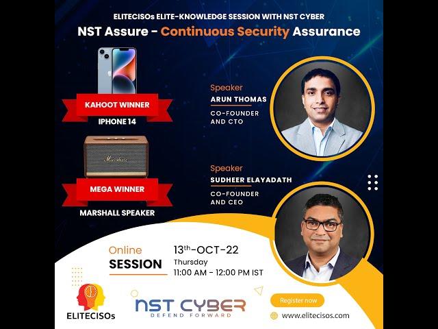 EliteCISOs - NST Cyber Session - Continuous Security Assurance